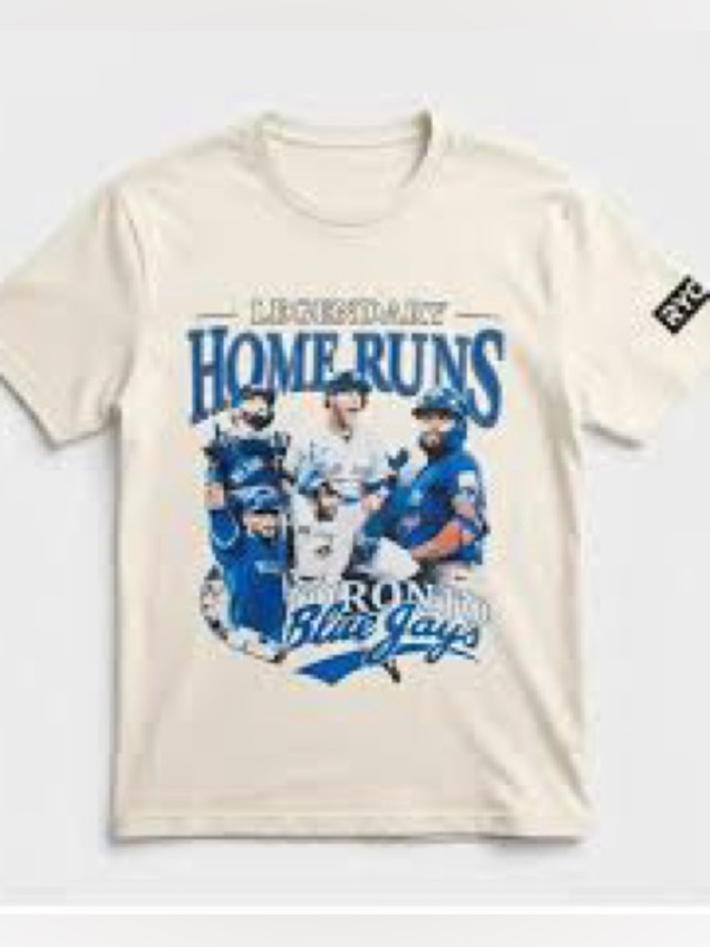 🦋Toronto Blue Jays🦋Legendary Home Runs Graphic Tee - Cream & Royal Blue